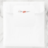 I Love You More Simple Romantic Quote  スクエアシール (バッグ)