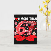 I Love You More Than 67 Valentines Six Seven 67 Me カード (黄色い花)