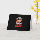 I Love You More Than Bacon Funny Breakfast Style カード (黄色い花)