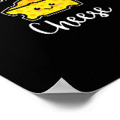 I Love You More Than Cheese Funny Kawaii Valentine ポスター (角)
