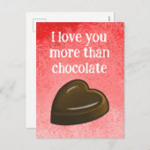 I love you more than chocolate シーズンポストカード (正面/裏面)