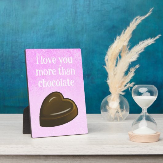 I love you more than chocolate フォトプラーク (側面)