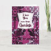 I Love You More Than Chocolate – Anniversary Card カード (正面)