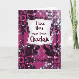I Love You More Than Chocolate – Anniversary Card カード
