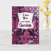 I Love You More Than Chocolate – Anniversary Card カード (黄色い花)