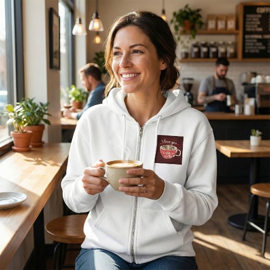 I Love You More Than Coffee Funny Quote パーカ