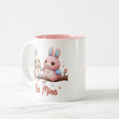 "I Love You More Than Coffee" – Funny Valentine’s ツートーンマグカップ (正面左)