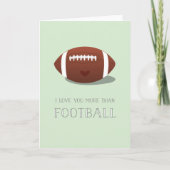 I Love You More Than Football Valentine Card シーズンカード (正面)