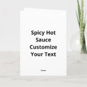 I Love You More Than Hot Sauce Funny Valentines Ca カード (裏面)