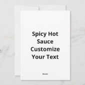 I Love You More Than Hot Sauce Funny Valentines Ca シーズンカード (裏面)
