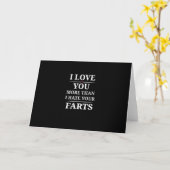 I Love You More Than I Hate Your Farts Funny Coupl カード (黄色い花)