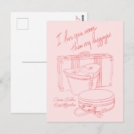 "I love you more than my luggage" Postcards ポストカード