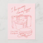"I love you more than my luggage" Postcards ポストカード (正面)