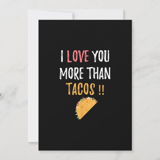 I Love You More Than Tacos Playful Boyfriend Gift  シーズンカード (正面)