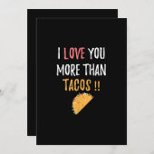 I Love You More Than Tacos Playful Boyfriend Gift  シーズンカード (正面/裏面)