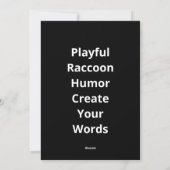 I Love You More Than Trash Funny Raccoon Humor  シーズンカード (裏面)