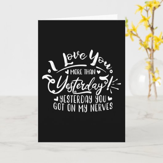 i love you more than yesterday カード (黄色い花)
