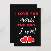 I Love You More! The End. I Win! サンキューカード (正面/裏面)