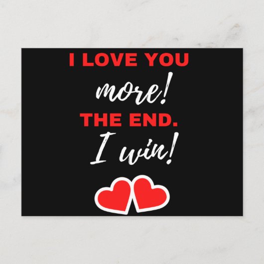 I Love You More! The End. I Win! シーズンポストカード (正面)