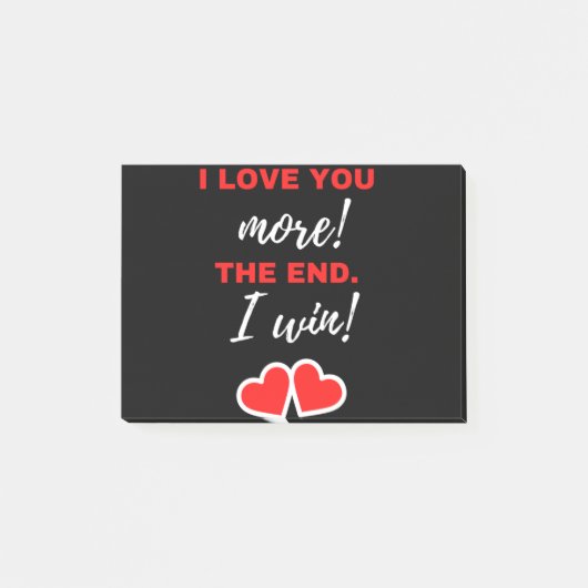 I Love You More! The End. I Win! ポストイット (正面)