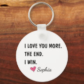 I Love You More The End I Win – 面白いママデザイン キーホルダー (正面)