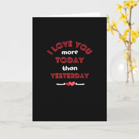 I Love You More Today Than Yesterday Romantic Quot カード (黄色い花)