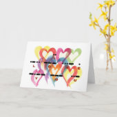 I Love You Morseコード数々のハートカード カード (黄色い花)