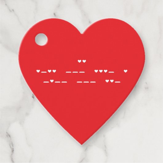 I Love You Morse Code フェイバータグ (正面)