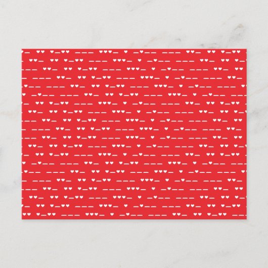 I Love You Morse Code ポストカード (正面)