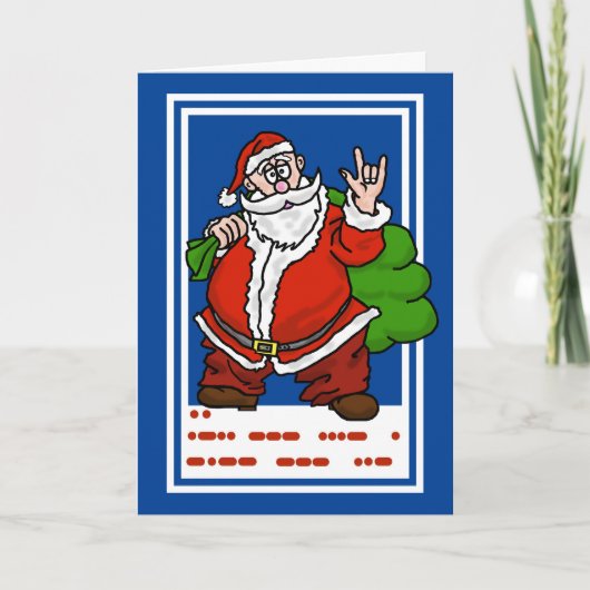I Love You Morse Code Sign Languageクリスマスカード カード (正面)