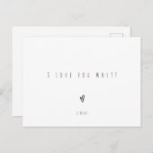 I Love You Most I Win Quote Love Text Card ポストカード (正面/裏面)