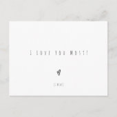 I Love You Most I Win Quote Love Text Card ポストカード (正面)