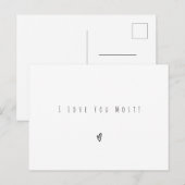 I Love You Most Quote Love Text Card ポストカード (正面/裏面)