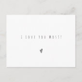 I Love You Most Quote Love Text Card ポストカード (正面)