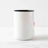 I Love You Mug – Simple Romantic Heart Design ツートーンマグカップ (中央)