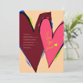 I Love You My Heart Abstract Brushstroke シーズンカード (スタンド正面)