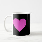 I Love You Nk Purple Heart Valentine's Day Emotico コーヒーマグカップ (左)