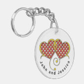 I Love You Noteカードデザイン キーホルダー (正面左)