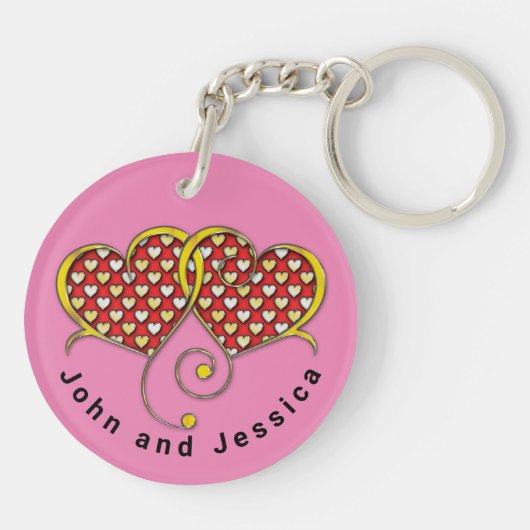 I Love You Noteカードデザイン キーホルダー (裏面)