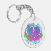 I Love You Noteカードデザイン キーホルダー (正面左)