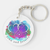 I Love You Noteカードデザイン キーホルダー (裏面)