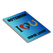 “I Love You” Notebook for Horse & Animals Lovers ノートブック (右側)