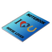 “I Love You” Notebook for Horse & Animals Lovers ノートブック (左側)