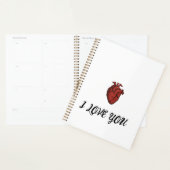 I LOVE YOU" Notebook with Anatomical Heart Artwork プランナー手帳 (ディスプレー)