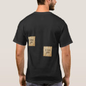 "I Love You" Notes Minimalist Black T-Shir Tシャツ (裏面)