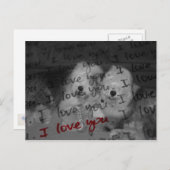 I love you, Old English Sheepdog postcard! ポストカード (正面/裏面)