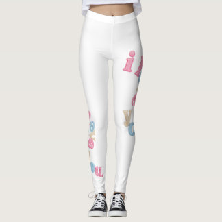"i love you" Patch Art Leggings | Aesthetic Print レギンス