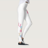 "i love you" Patch Art Leggings | Aesthetic Print レギンス (右)