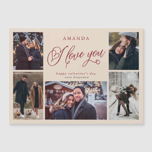 I Love You Photo Collage Valentine's Day (正面)