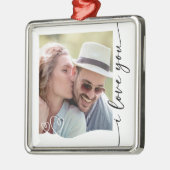 I Love You Photo Keepsake メタルオーナメント (左)